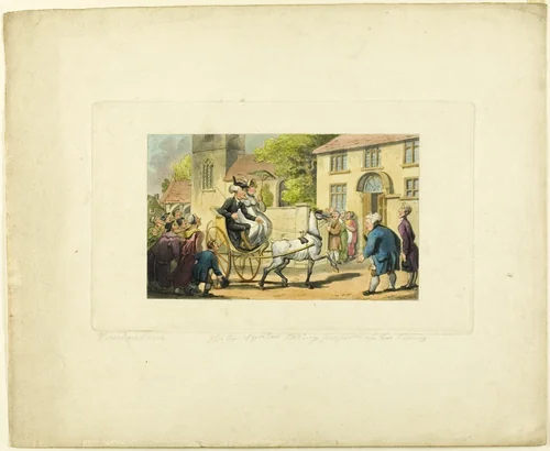 Doctor Syntax Taking Possession of his Living, from The Tour of Doctor Syntax by Thomas Rowlandson, print, 1808-1813