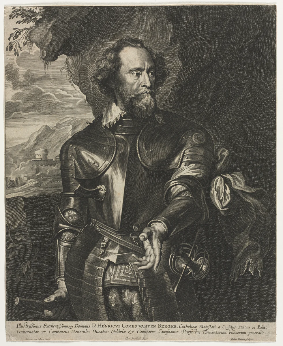 Portrait of Henry, Count van den Berghe by Paulus Pontius, print