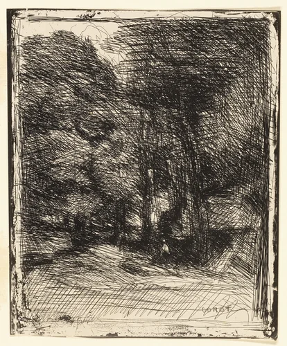 Souvenir of Bas-Bréau by Jean-Baptiste-Camille Corot, print, 1858