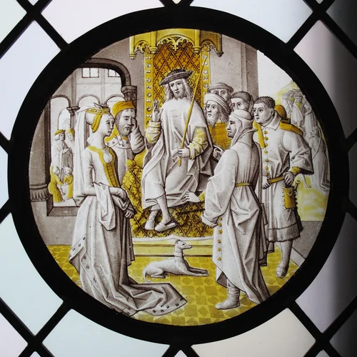 Roundel with Susanna In Judgement by Jacob Van Lathem, other, 1460-1570