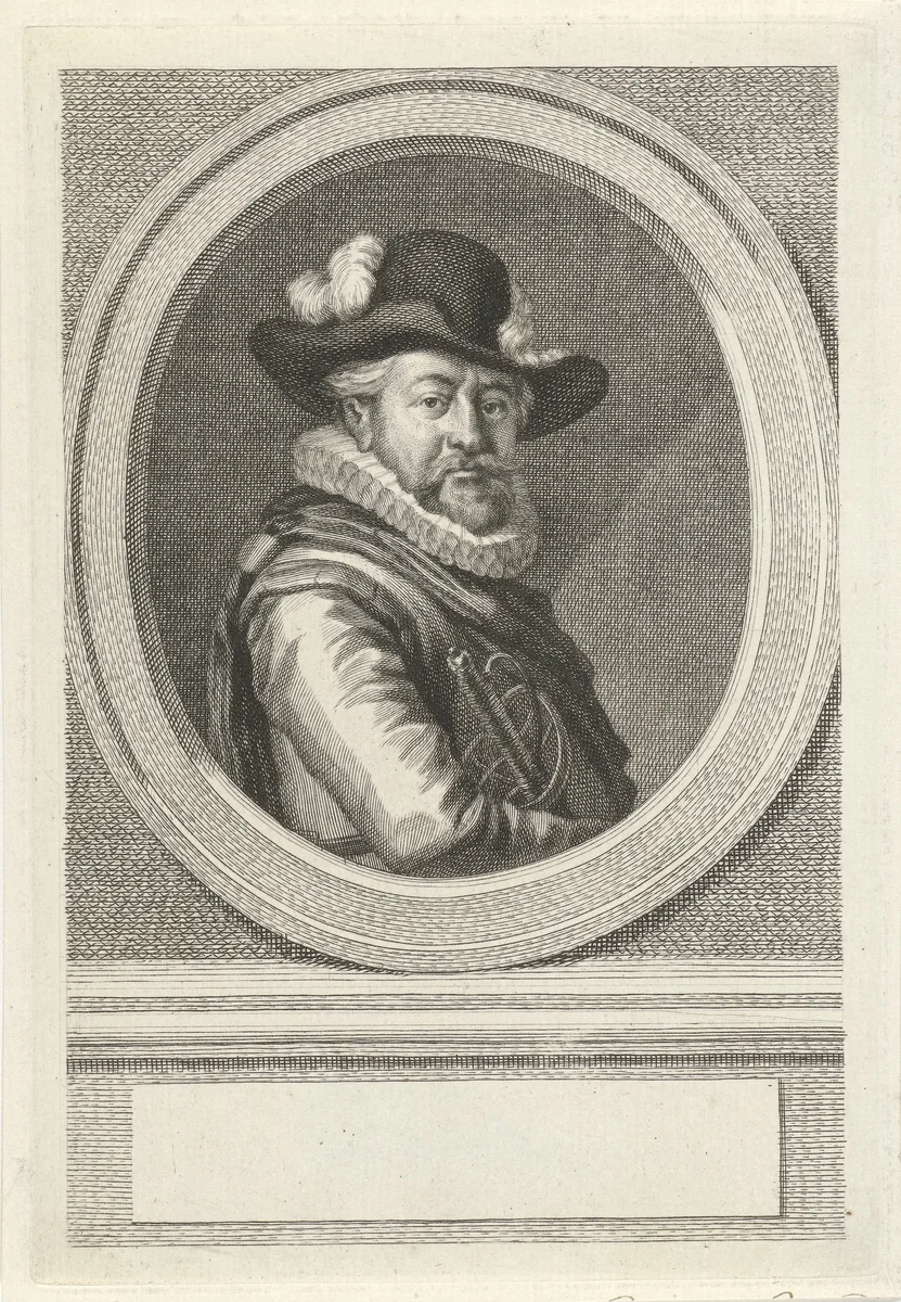 Portret van Albert Coenraads Burgh by Jacob Houbraken, print, 1749-1780