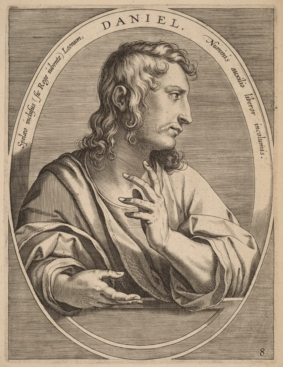 Daniel by Theodor Galle; Jan van der Straet, print, 1613