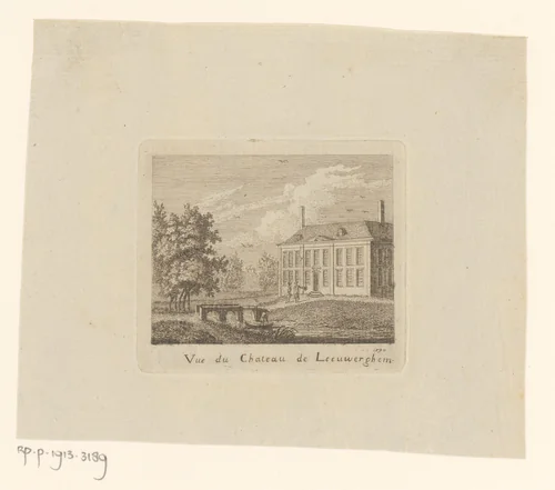Gezicht op het Kasteel van Leeuwergem by Jacques André Joseph Trachez, print, 1790