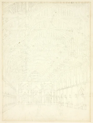 Study for Westminster Hall, from Microcosm of London by Augustus Charles Pugin
Thomas Rowlandson, drawing, 1807-1809