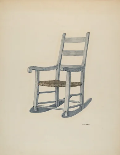 Hickory Rocking Chair by Pearl Davis, index of american design, 1940
