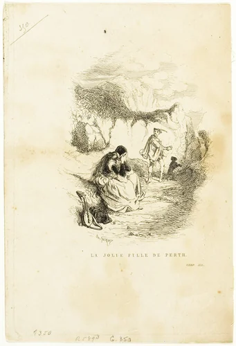The Pretty Girl of Perth by Charles-Émile Jacque, print, 1833-1894