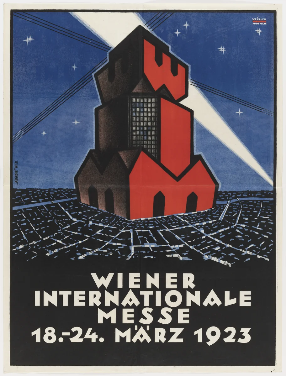 Wiener Internationale Messe (Poster for a Vienna trade fair) by Viktor Weixler, Fritz Judtmann, design, 1923