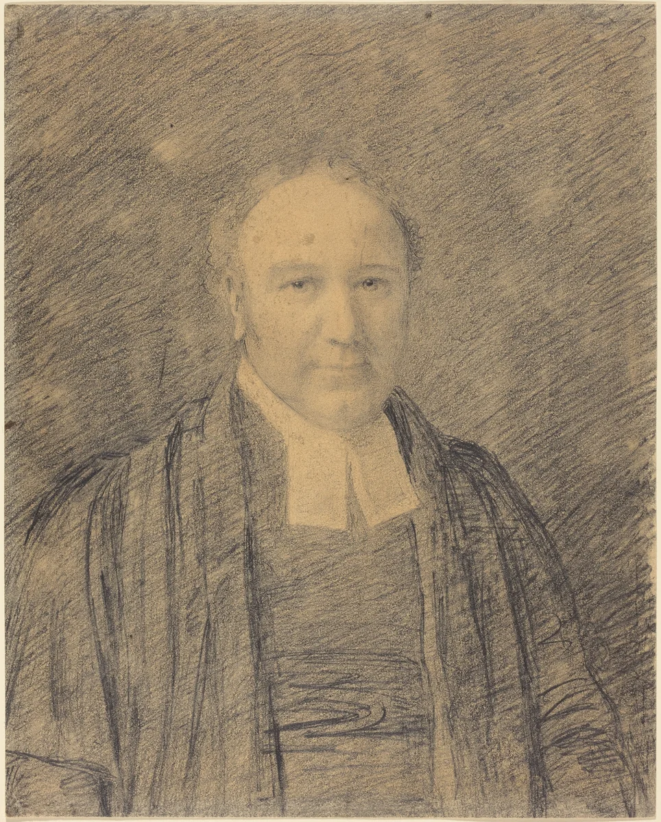 Half-Length Portrait of a Cleric by John Constable, drawing, 1776-1837