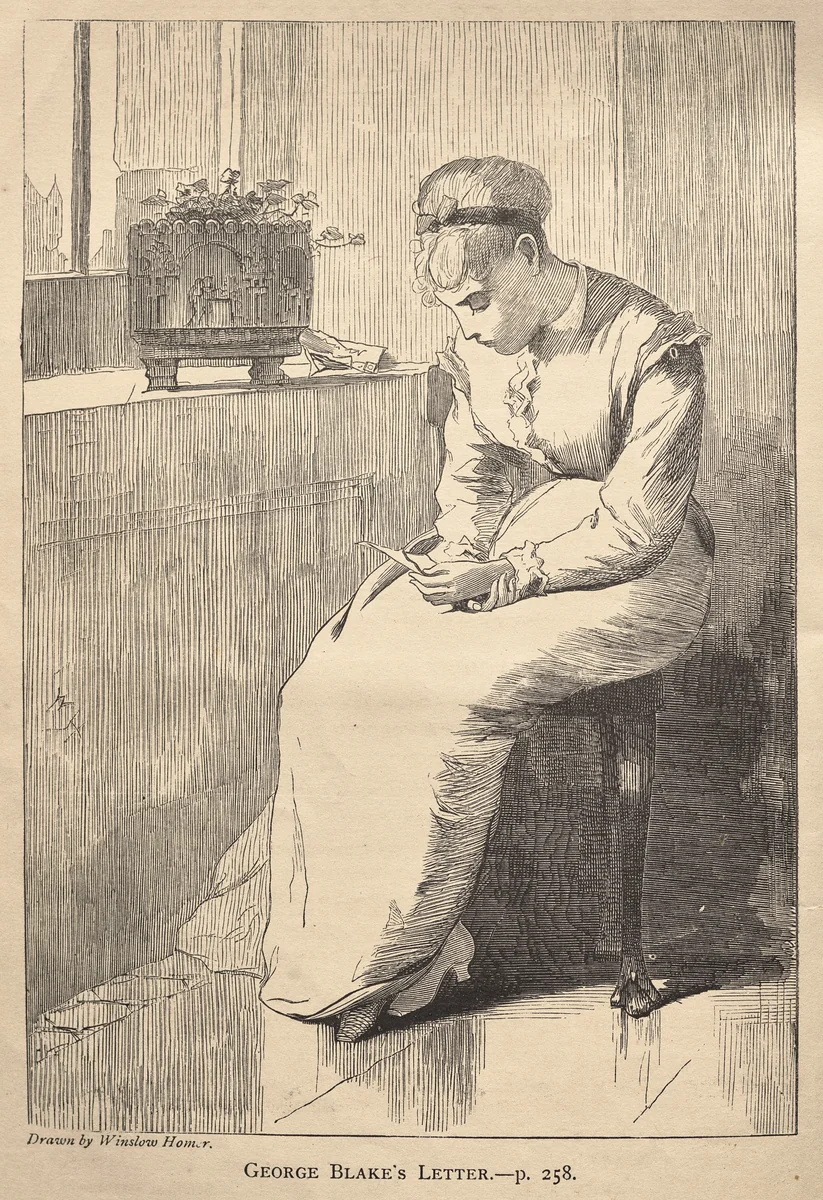 George Blake's Letter by Winslow Homer, print, 1870