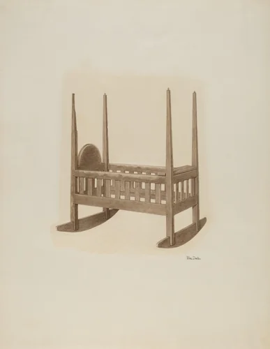 Cradle by Pearl Davis, index of american design, 1941
