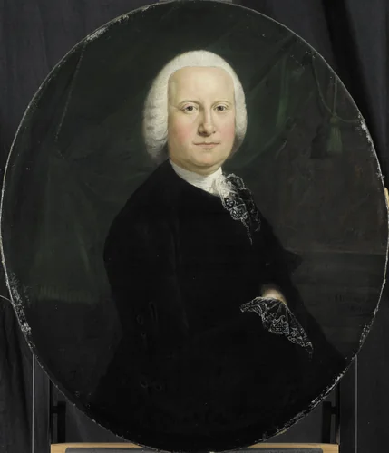 Portrait of Adriaan du Bois, Director of the Rotterdam Chamber of the Dutch East India Company, elected 1742 by Jean Humbert, painting, 1760