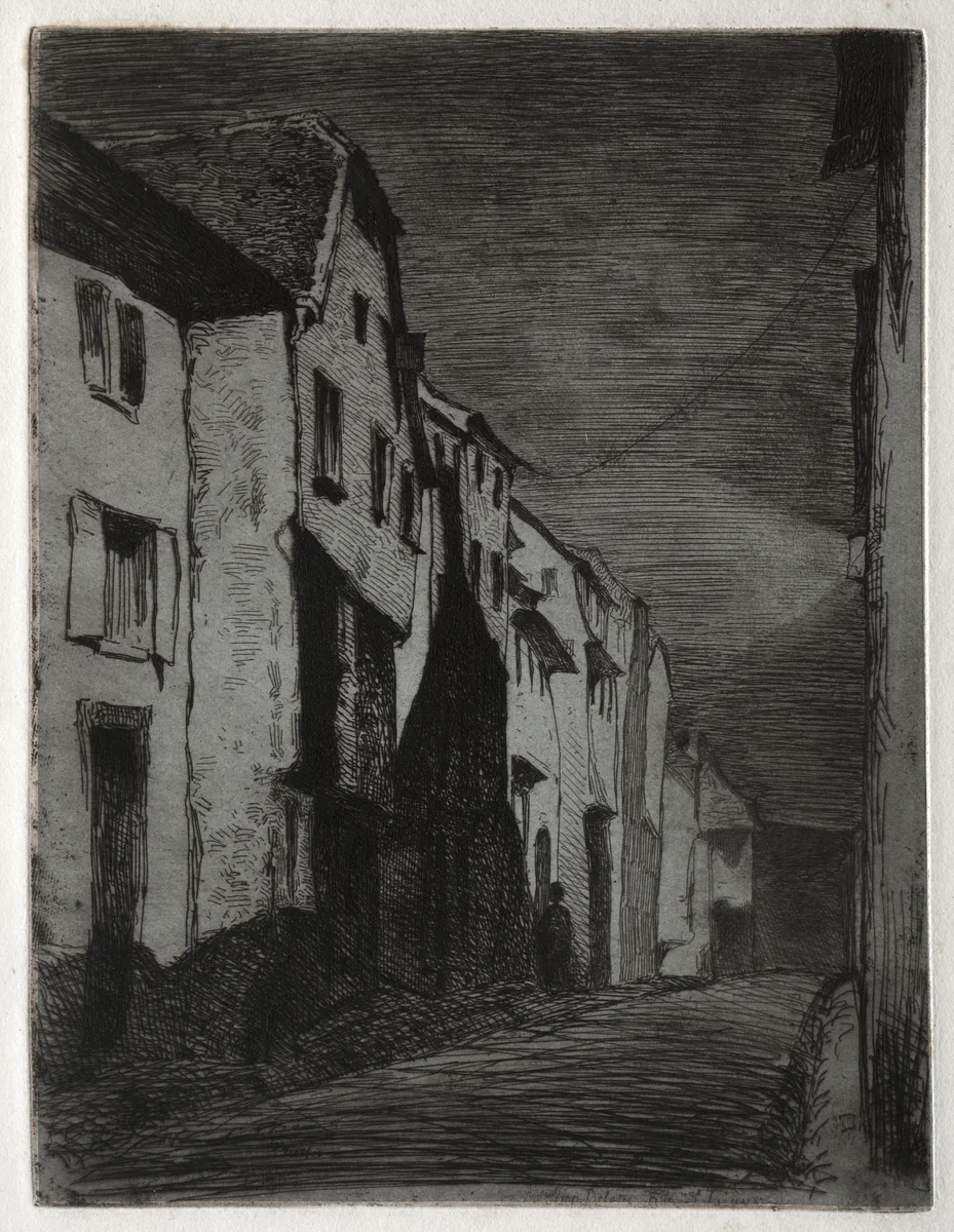 Street at Saverne by James McNeill Whistler, print, 1858