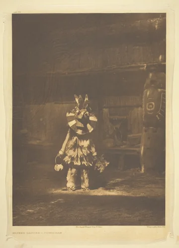 Masked Dancer - Cowichan by Edward Curtis, print, 1912