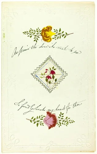 As Pines the Dove It's Mate to See (valentine) by George Kershaw, other, 1845-1855