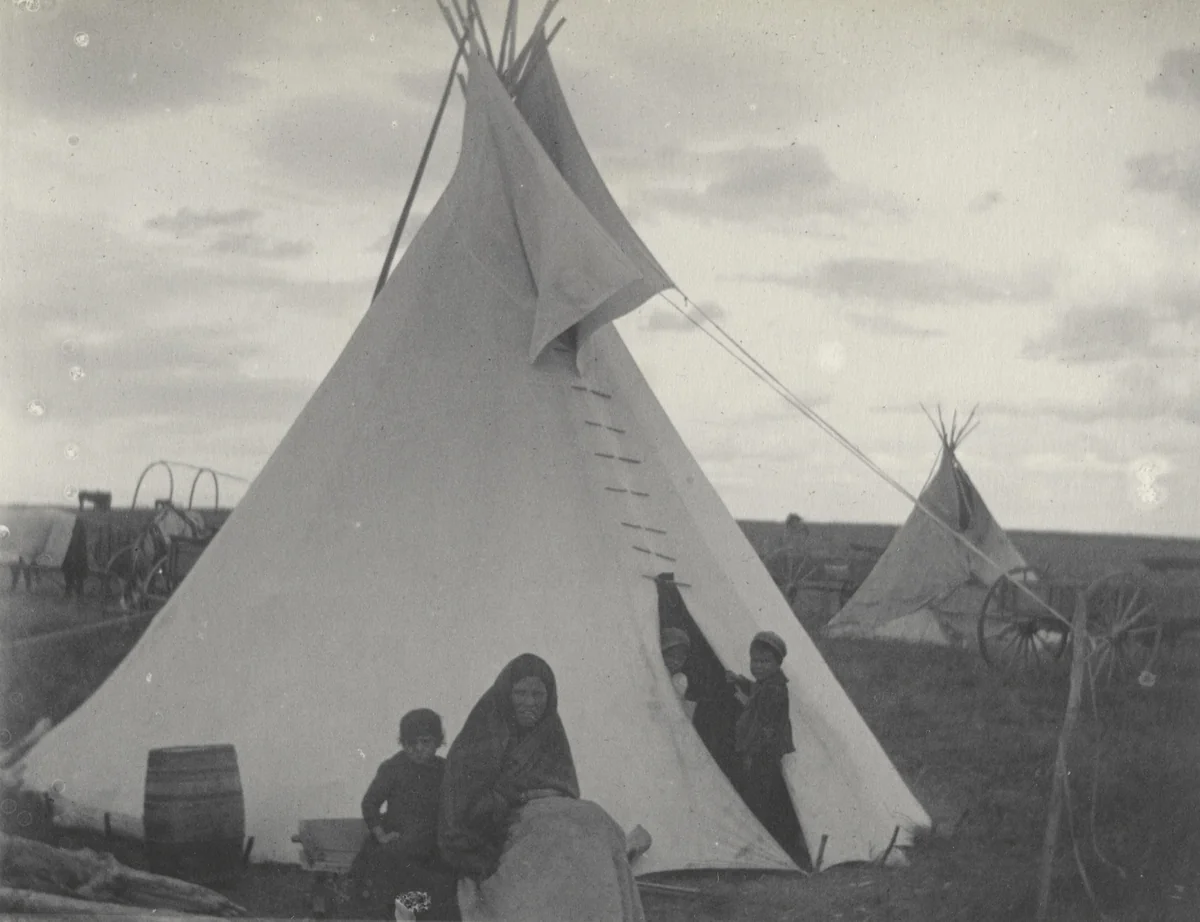 The old tipi life among the Sioux by Frances Benjamin Johnston, photograph, 1899