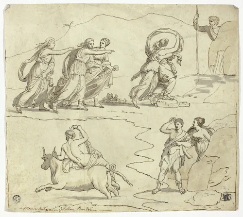 Antique Mosaic in the Barberini Palace by James Barry, drawing, 1761-1806