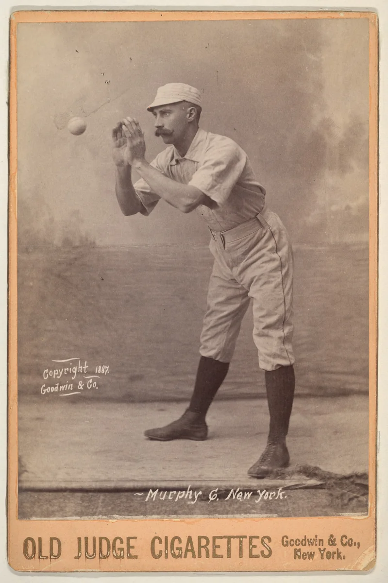 Murphy, Catcher, New York, from the series Old Judge Cigarettes by Goodwin & Company, photograph, 1887
