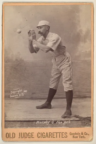 Murphy, Catcher, New York, from the series Old Judge Cigarettes by Goodwin & Company, photograph, 1887