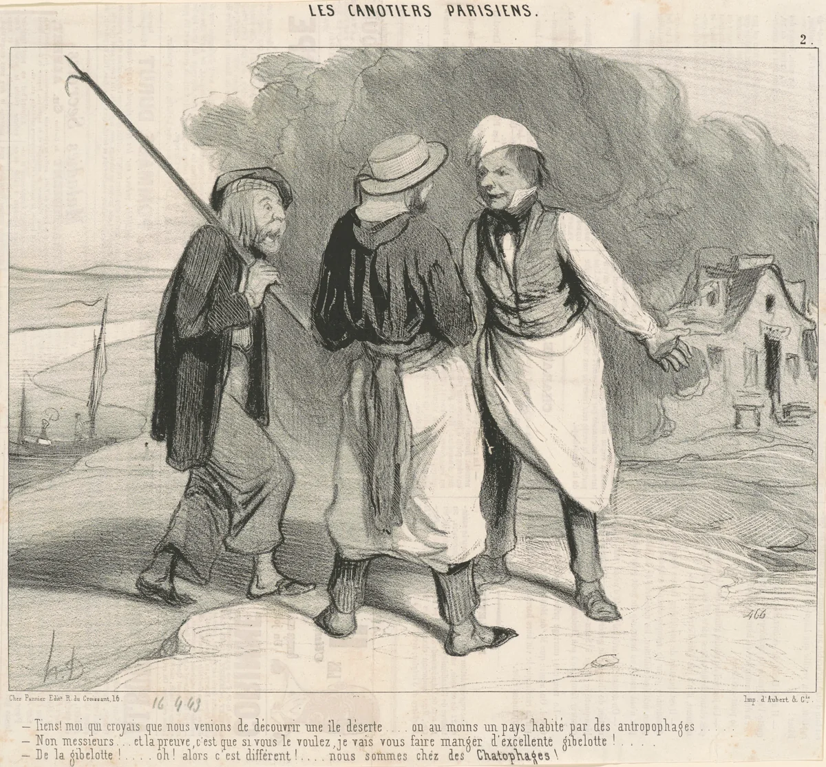 Tiens! Moi qui croyais que nous venions de découvrir ... by Honoré Daumier, print, 1843