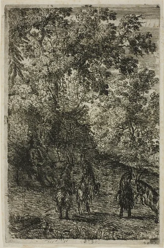 The Four Goats by Claude Lorrain, print, 1625-1638