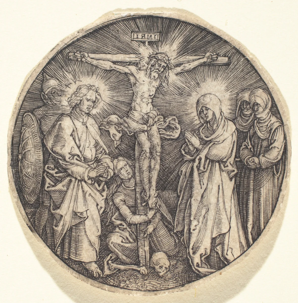 The Crucifixion called the Sword Pommel of Maximilian by Albrecht Dürer, print, 1518