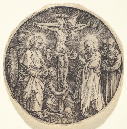 The Crucifixion called the Sword Pommel of Maximilian by Albrecht Dürer, print, 1518