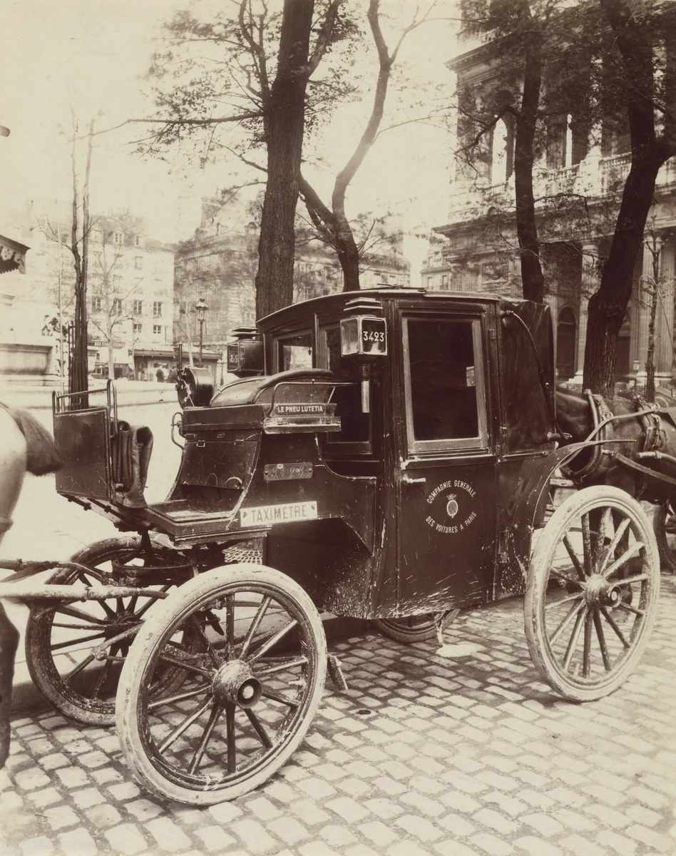 Voiture fiacre by Eugène Atget, photograph, 1908