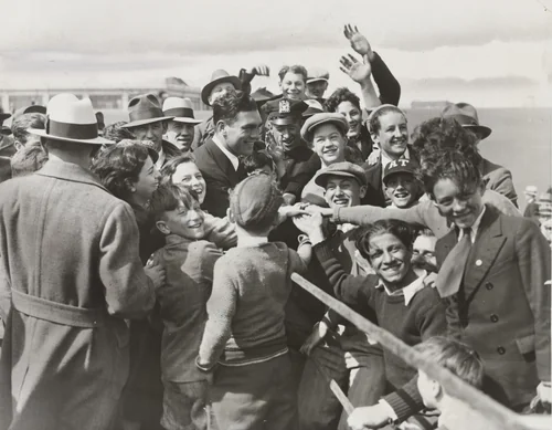 "The Champion Views the Scene of his Next Battle" by Times Wide World Photos, photograph, 1932