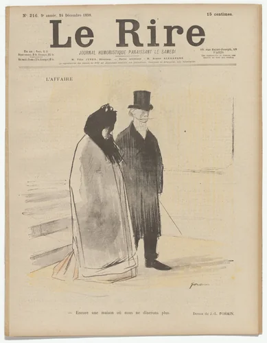 The Affair (L'Affaire) from Laughter (Le Rire) by Jean-Louis Forain, illustrated book, 1898