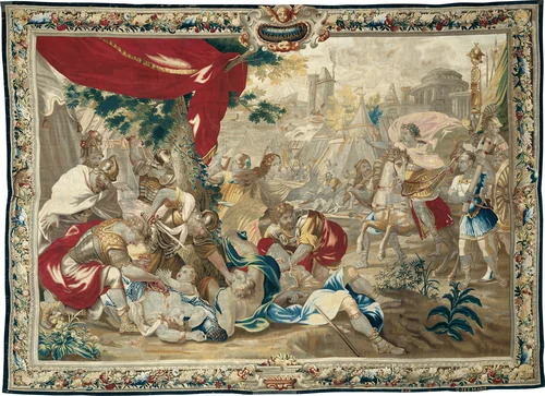The Massacre at Jerusalem, from The Story of Titus and Vespasian by Charles Poerson, textile, 1650-1675