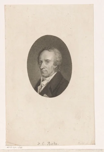Portret van Johann Elert Bode by Friedrich Wilhelm Bollinger, print, 1787-1825