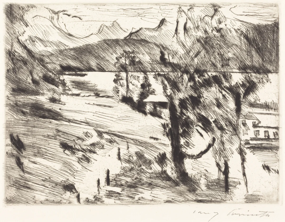 Walchensee landschaft (Walchensee Landscape) by Lovis Corinth, print, 1919