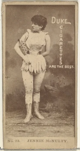 Card Number 23, Jennie McNulty, from the Actors and Actresses series (N145-6) issued by Duke Sons & Co. to promote Duke Cigarettes by W. Duke, Sons & Co., photograph, 1880-1889