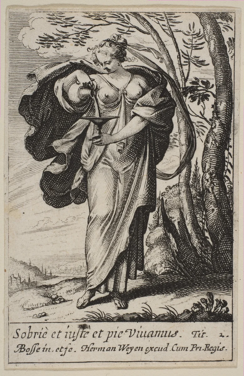 Temperance by Abraham Bosse, print, 1636