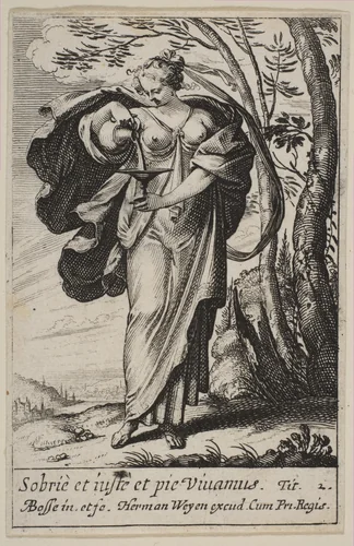 Temperance by Abraham Bosse, print, 1636