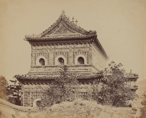 The Great Imperial Porcelain Palace Yuen Min Yuen, Pekin, October 18, 1860 by Felice Beato, photograph, 1860