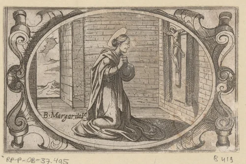 Zalige Margaretha by Antonio Tempesta, print, 1565-1630