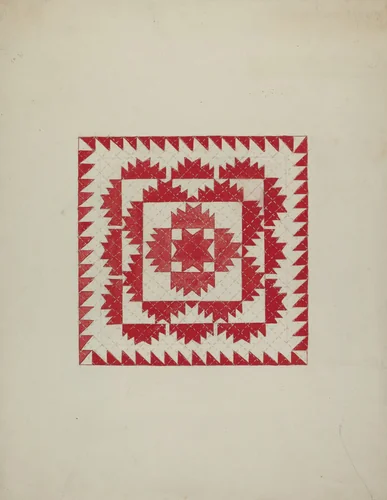 Patchwork Quilt by Genevieve Sherlock, index of american design, 1940
