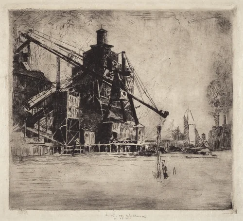 Otto Coke and Coal Hoist by Elisha Kent Wetherill, print, 1914