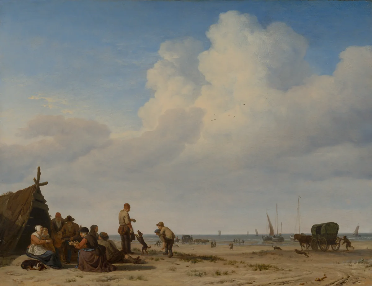 Beach View by Adriaen van de Velde, painting, 1663