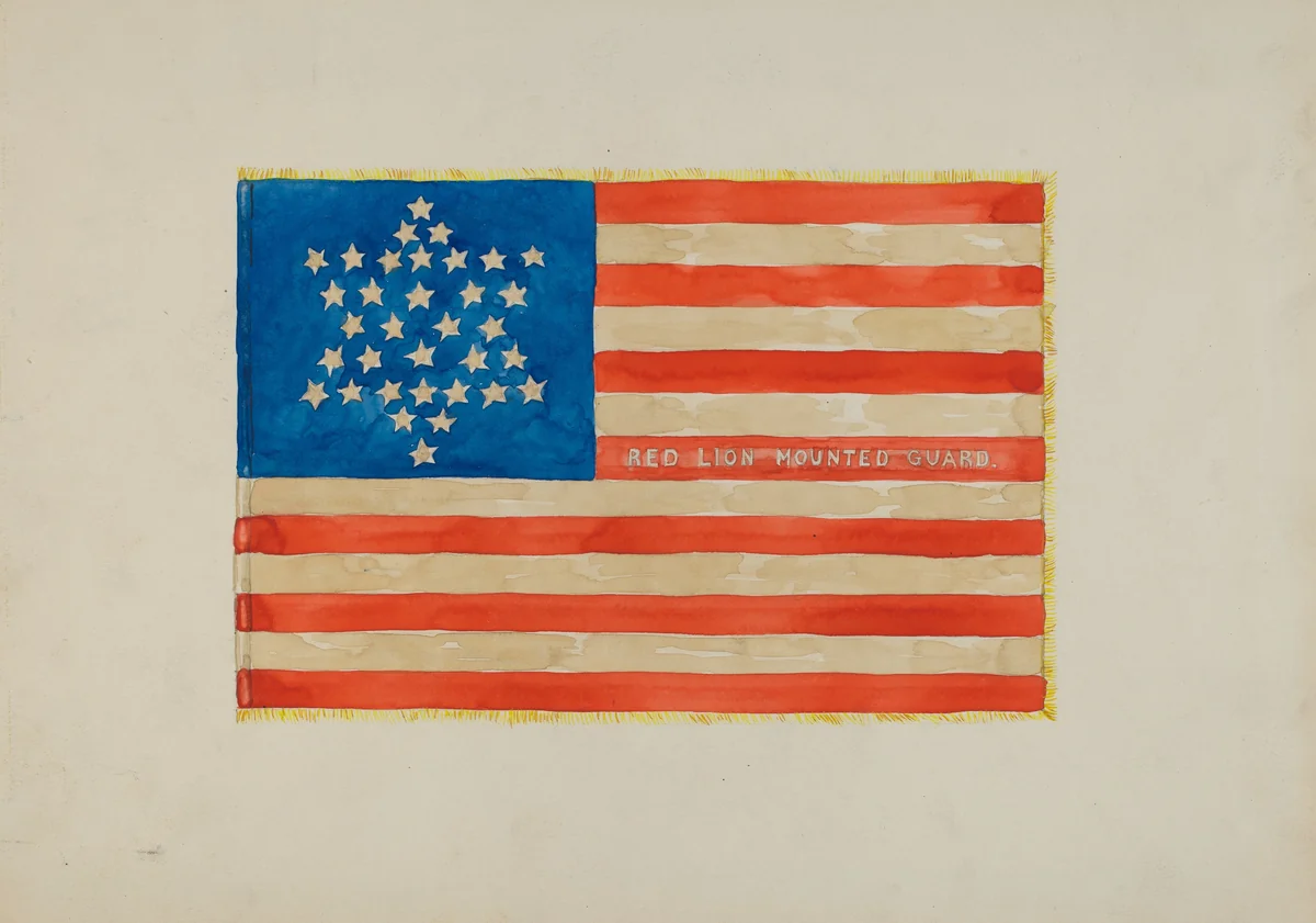 Flag: Civil War by Edward Grant, index of american design, 1936