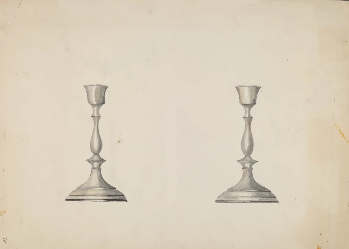 Candlestick by Beulah Bradleigh, index of american design, 1937