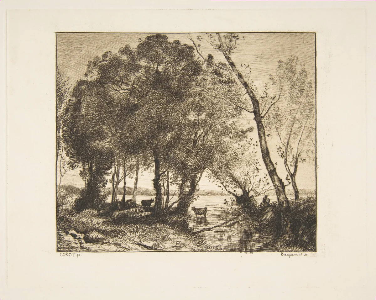 Le Lac by Félix Bracquemond, print, 1861