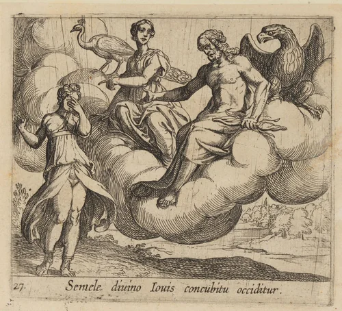 De wens van Semele by Antonio Tempesta, print, 1606