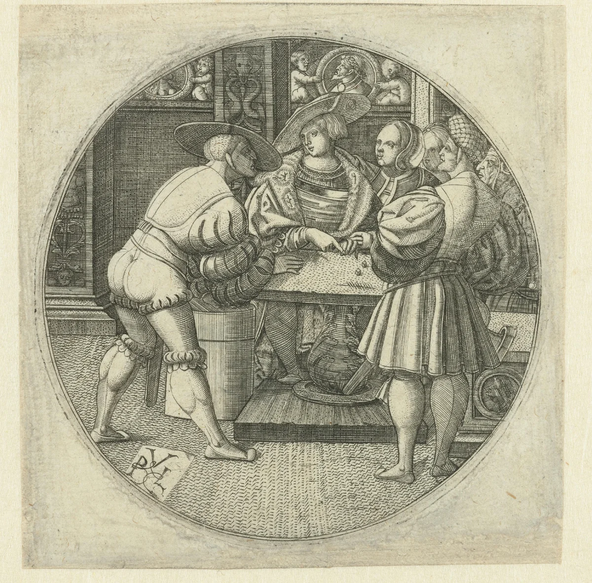 Dobbelspel by Unknown, print, 1520-1530