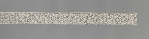 Strook naaldkant met lopende spiralen by anonymous, other, 1875-1895