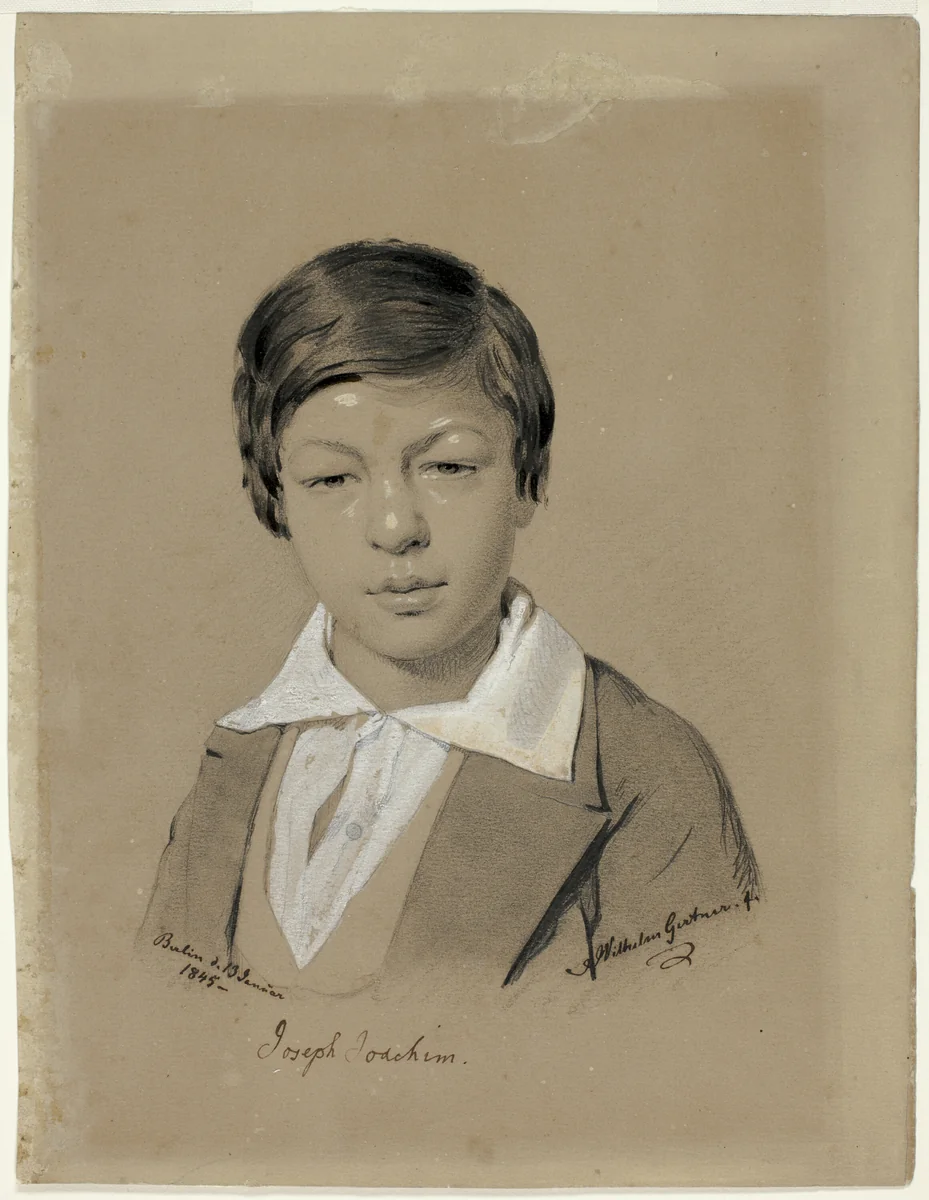 Joseph Joachim by Wilhelm Girtner, drawing, 1845