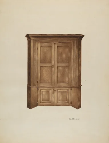 Corner Cupboard by George V Vezolles, index of american design, 1937