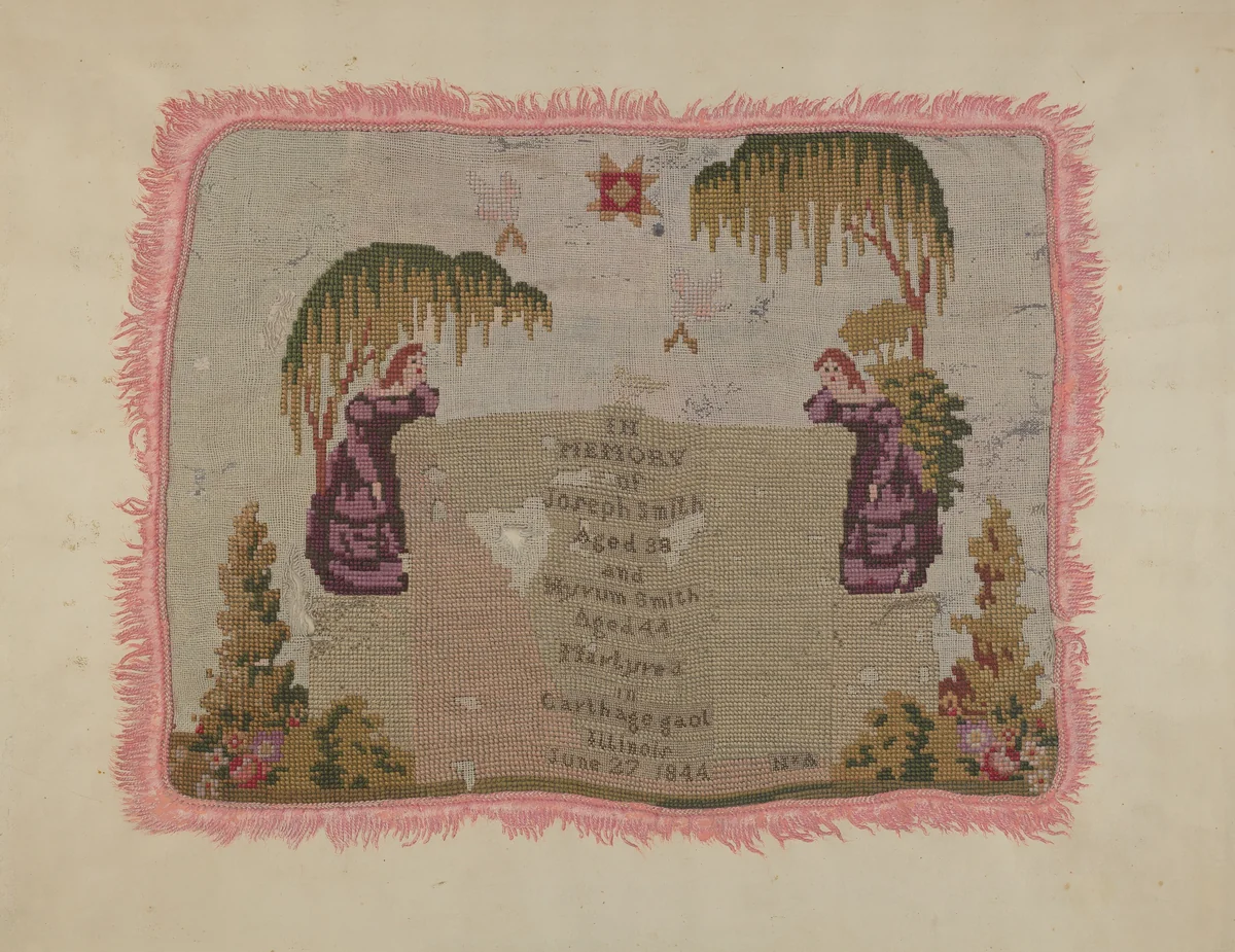 Mourning Embroidery by William Parkinson, index of american design, 1935-1942