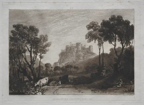 Liber Studiorum: The Castle above the Meadows by Joseph Turner, print